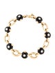 Bracelet Marzo Paris 18k Onyx & Diamond Link Bracelet