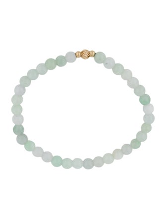 Bracelet 14K Jadeite Bead Bracelet