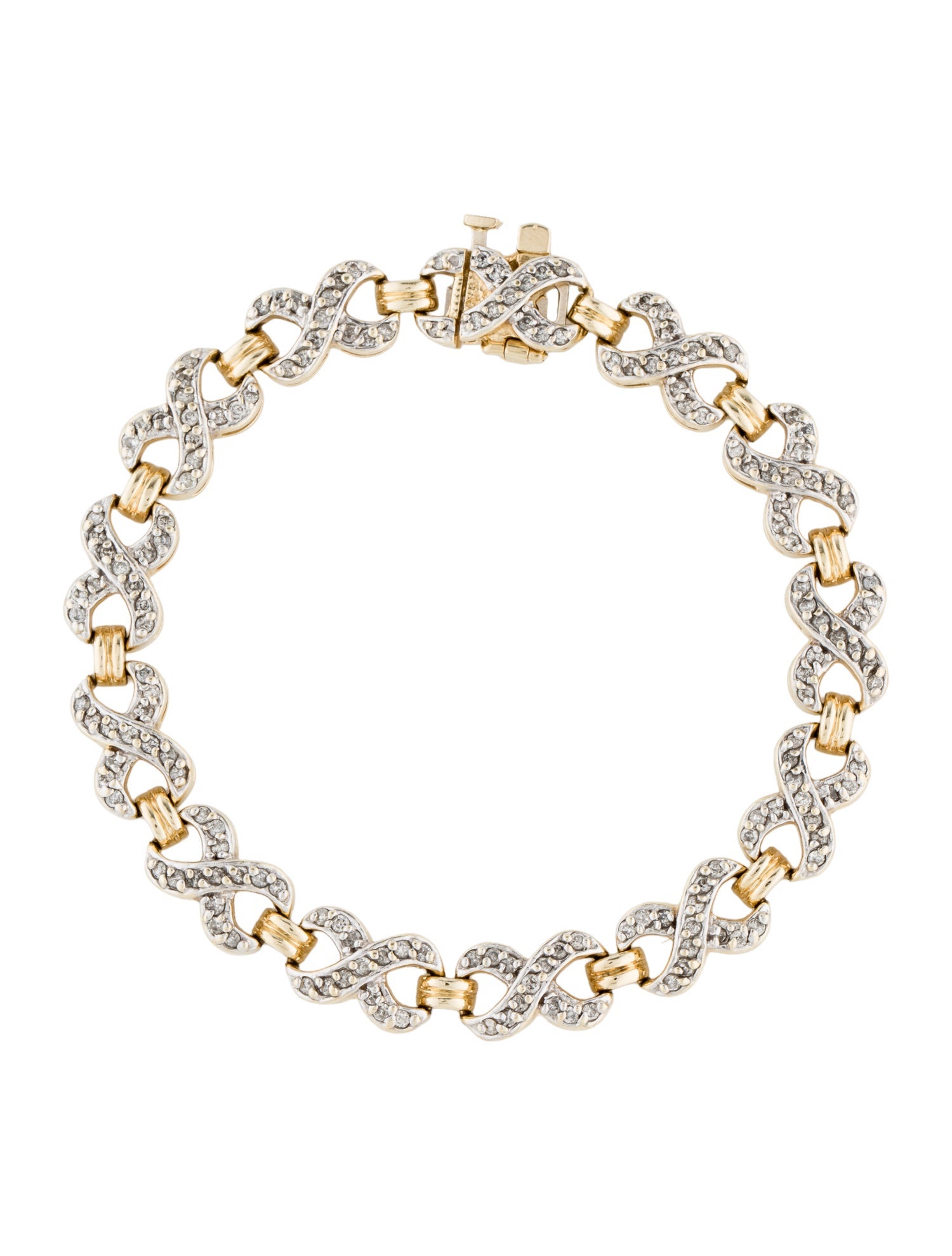 Bracelet 10K 1.69ctw Diamond Link Bracelet