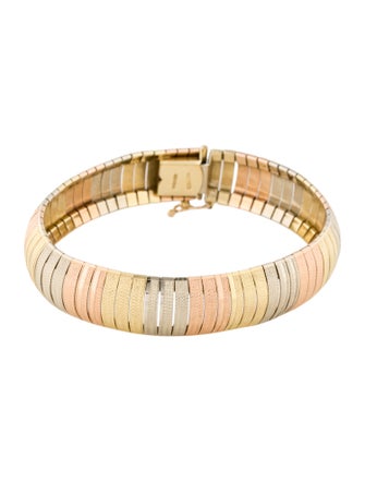 Bracelet 14K Tri-Color Link Bracelet