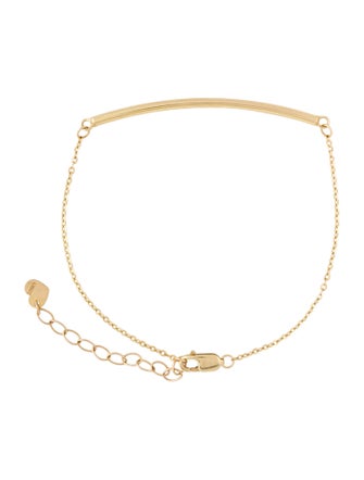 Bracelet 14K Curved Bar Station