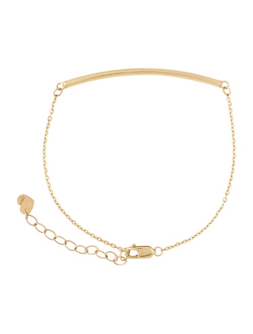 Bracelet 14K Curved Bar Station