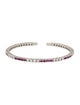 Bracelet Platinum Ruby & Diamond Flexible Cuff