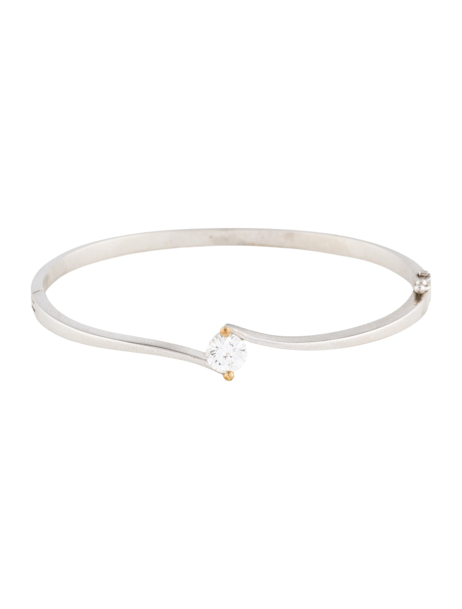 Bracelet 18K Diamond Solitaire Bangle Bracelet