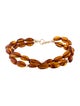 Bracelet 14K Amber Double Strand Beaded Bracelet