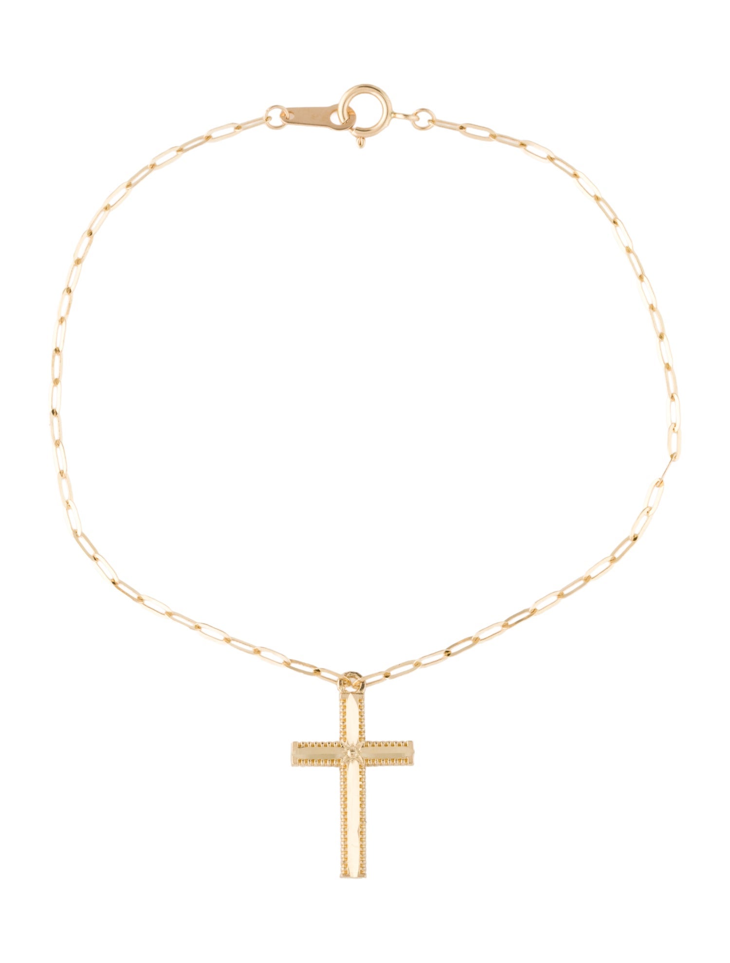 Bracelet 14K Cross Charm Bracelet