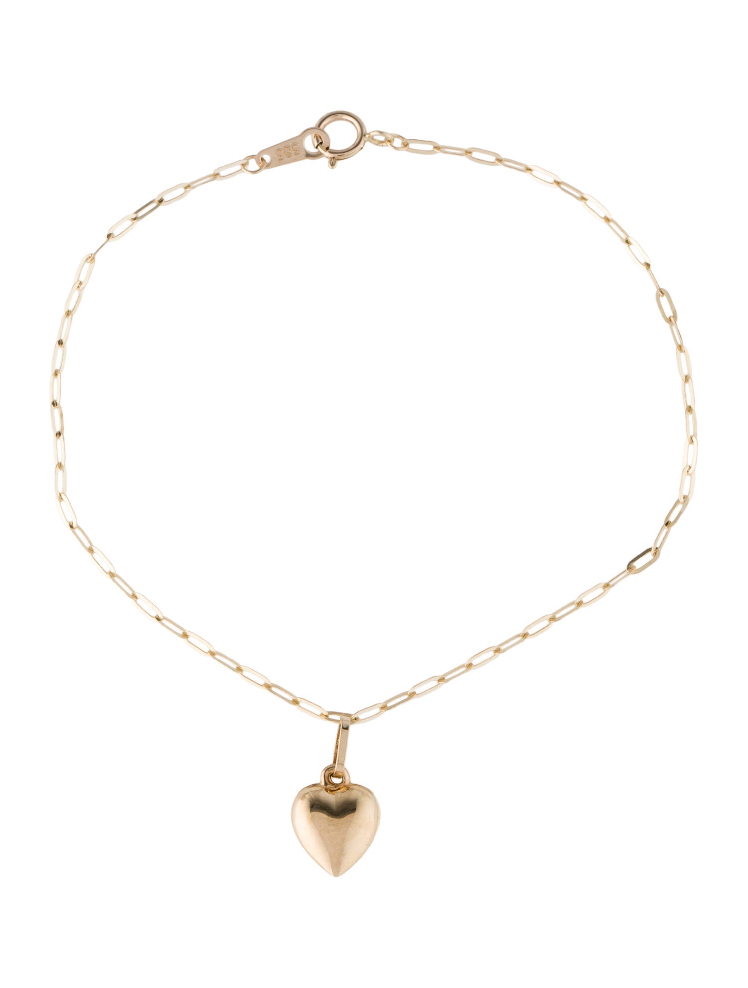 Bracelet 14K Heart Charm Bracelet
