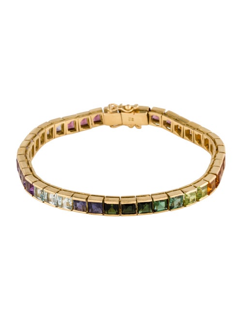 Bracelet 18K Multistone Rainbow Tennis Bracelet