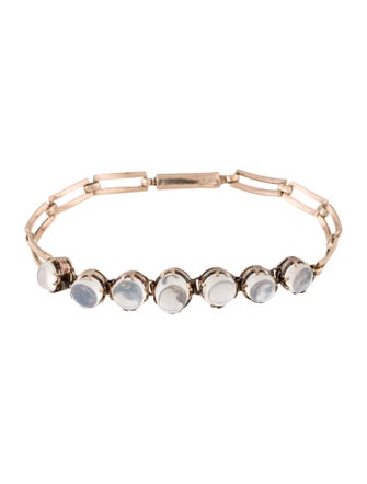 Bracelet Edwardian 10K 8.94ctw Moonstone Link Bracelet