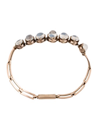 Bracelet Edwardian 10K 8.94ctw Moonstone Link Bracelet