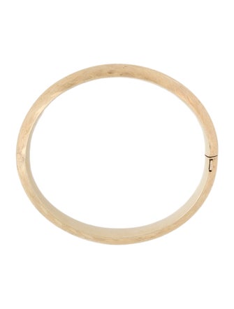 Bracelet 14K Textured Hinged Bangle