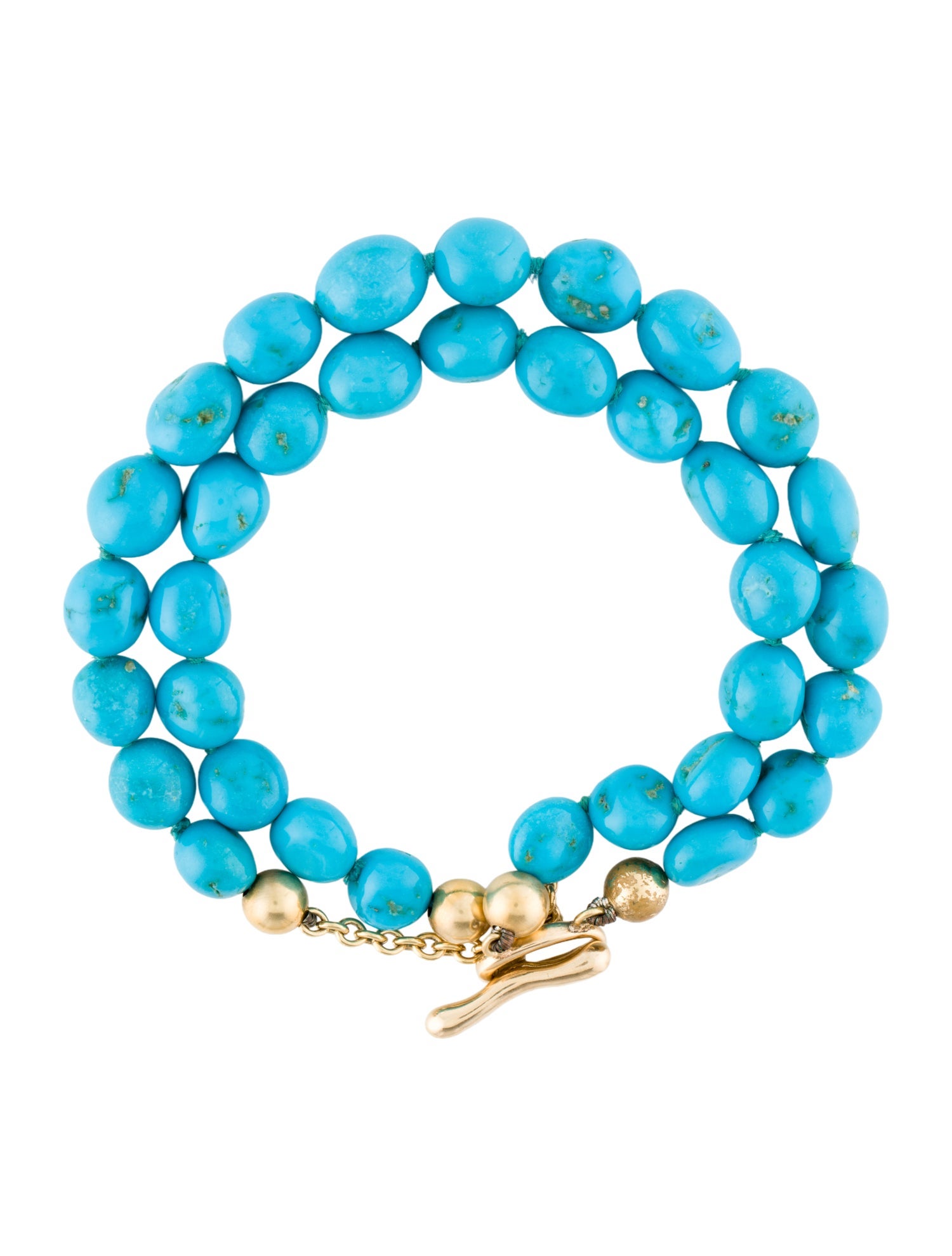 Bracelet 14K Turquoise Multistrand Bead