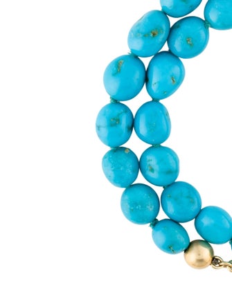 Bracelet 14K Turquoise Multistrand Bead Bracelet