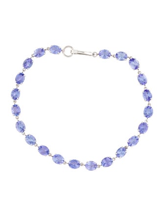 Bracelet Platinum 7.14ctw Tanzanite Link Bracelet