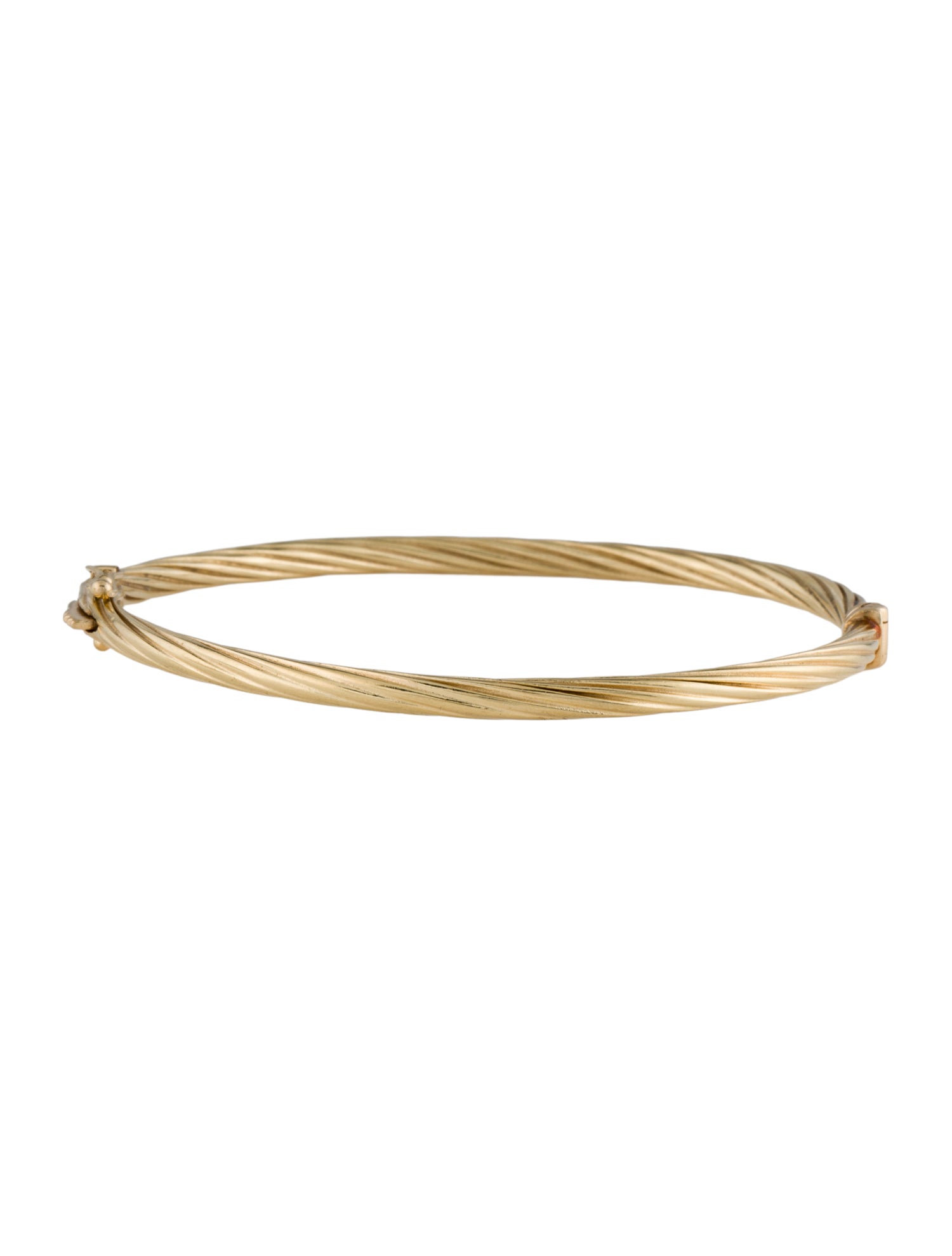 Bracelet 14K Twisted Hinged Bangle