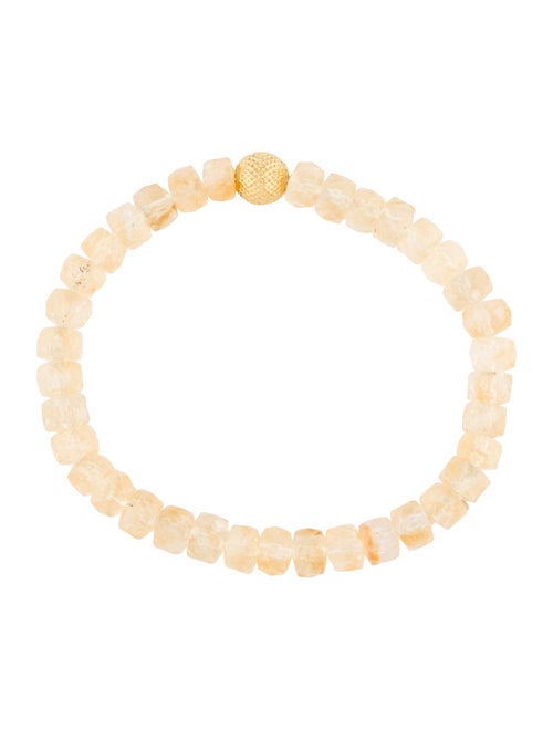 Bracelet 14K Citrine Bead Bracelet