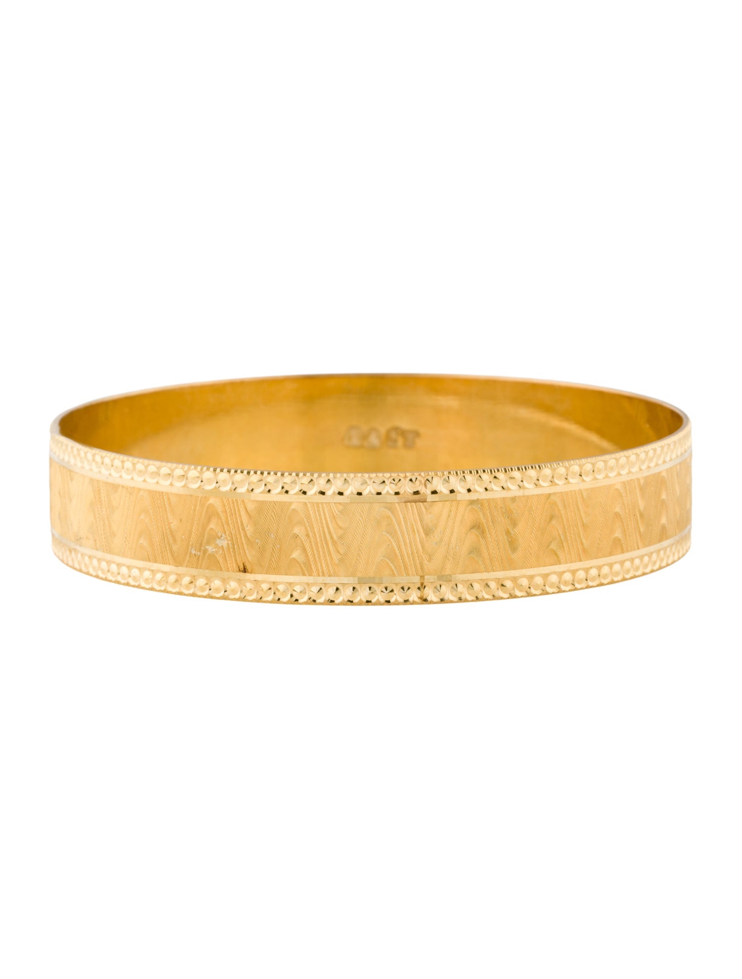 Bracelet 14K Engraved Bangle