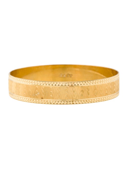 Bracelet 14K Engraved Bangle Bracelet
