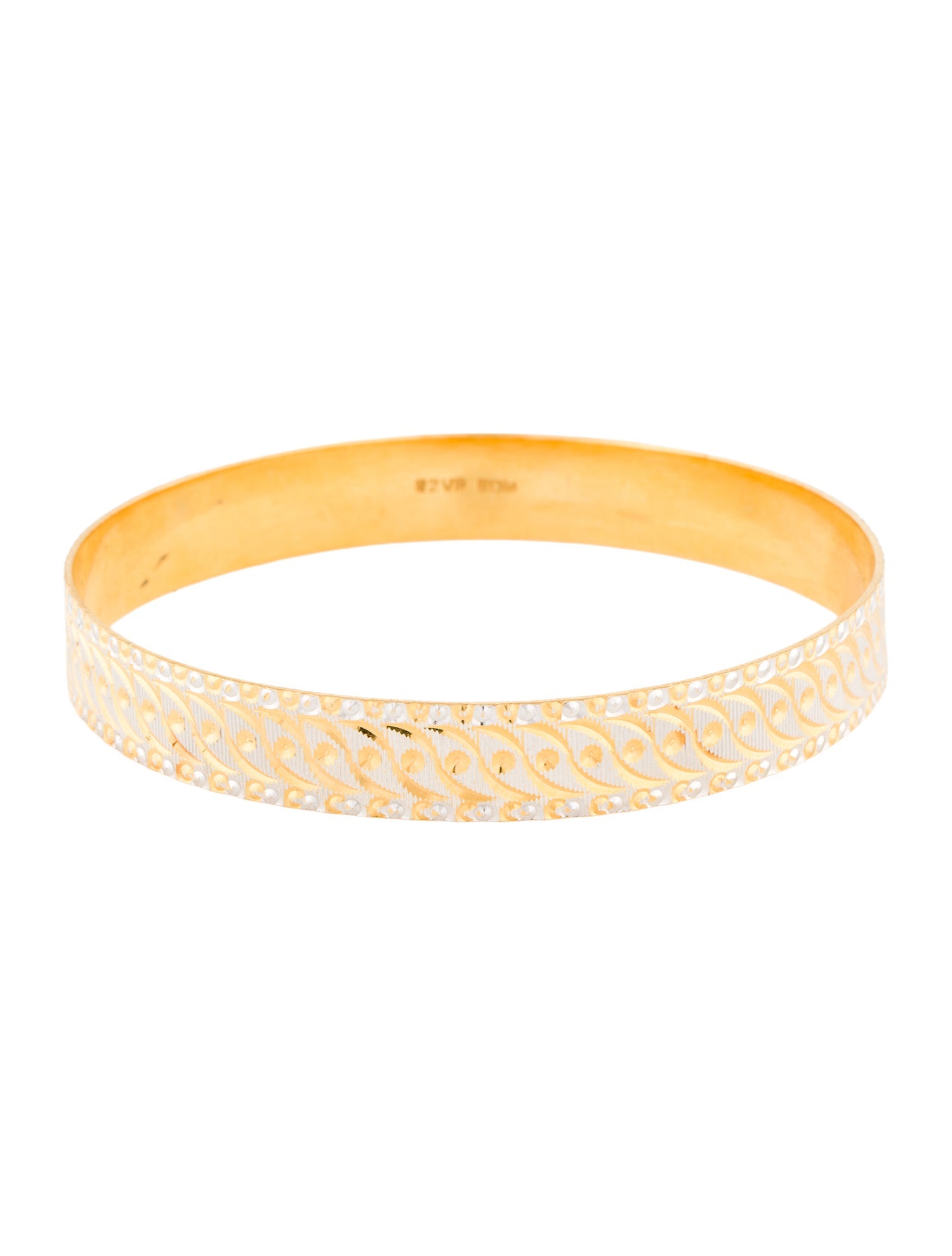 Bracelet 22K Textured Slip On Bangle
