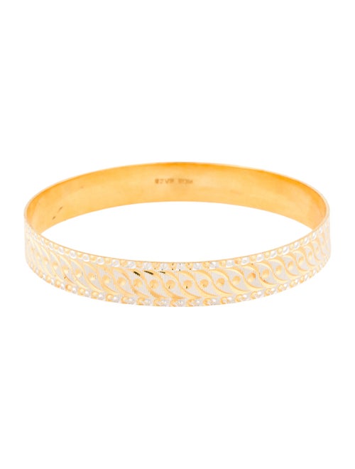 Bracelet 22K Textured Slip On Bangle Bracelet