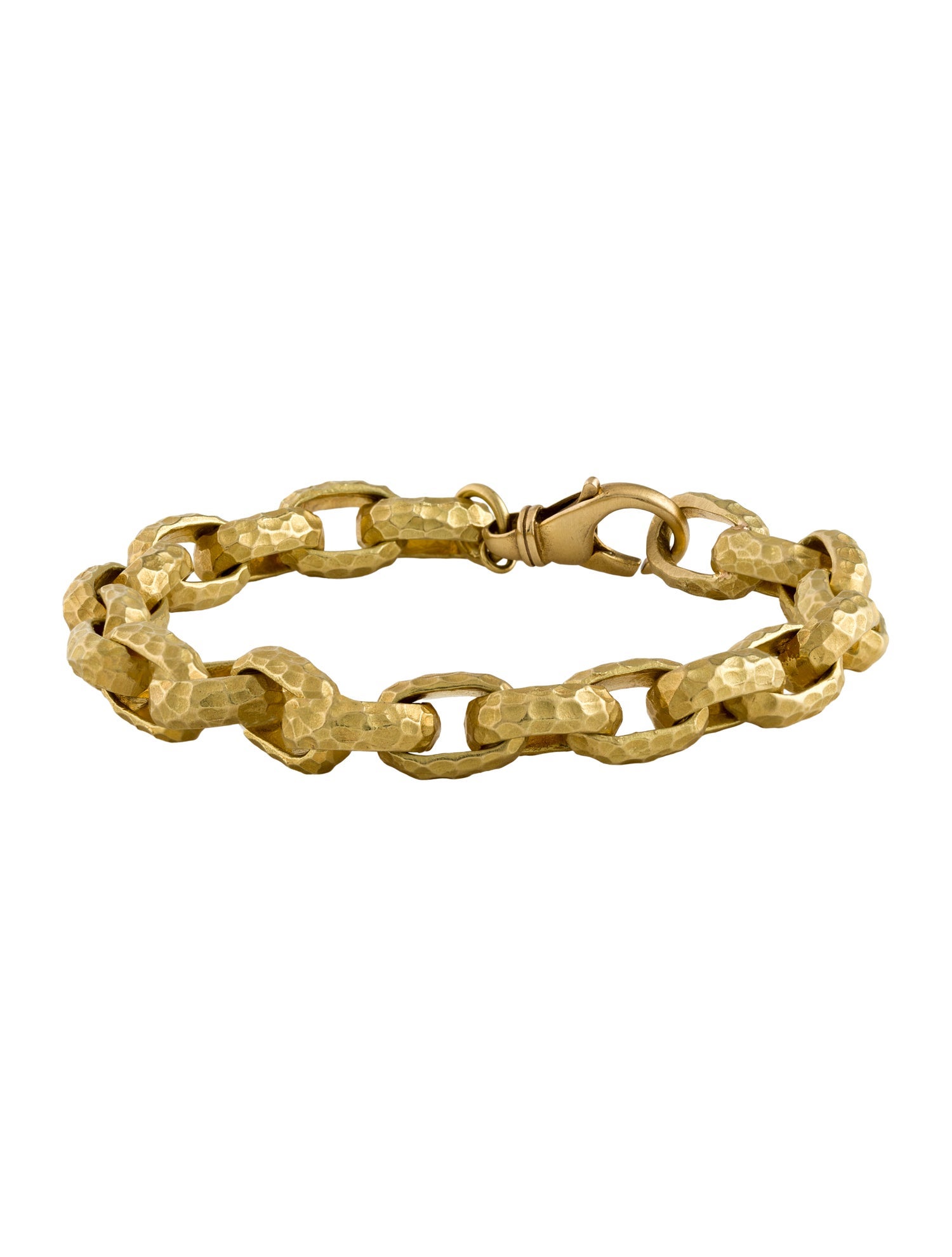 Bracelet 18K Hammered Link Bracelet