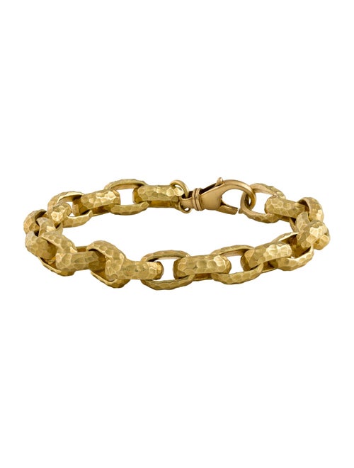 Bracelet 18K Hammered Link Bracelet