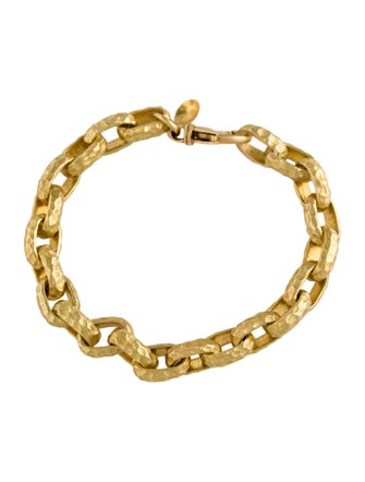 Bracelet 18K Hammered Link Bracelet