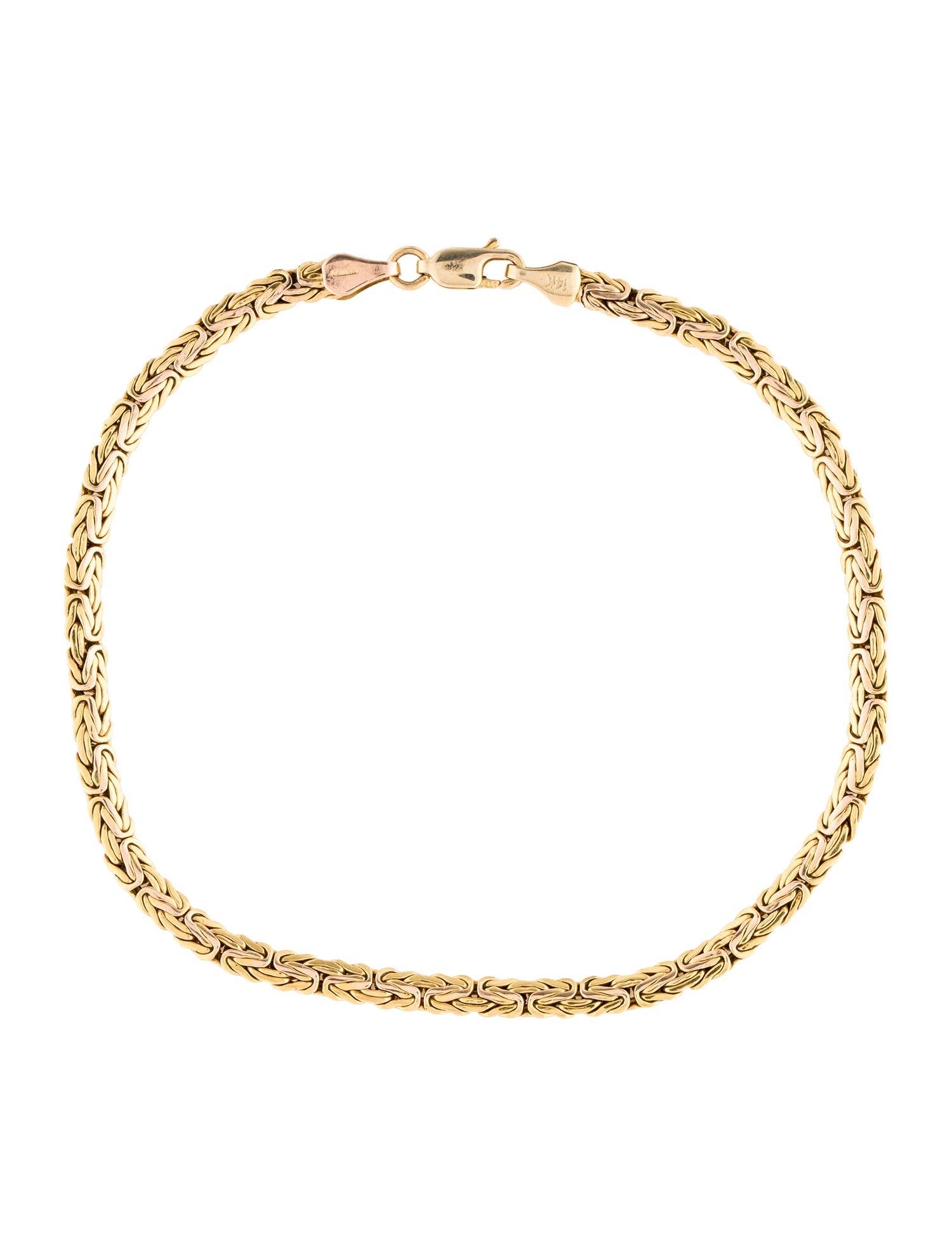 Bracelet 14K Byzantine Chain Link Bracelet