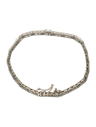 Bracelet Platinum Diamond Filigree Link Bracelet
