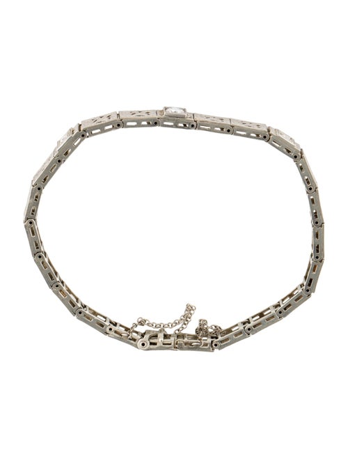 Bracelet Platinum Diamond Filigree Link Bracelet