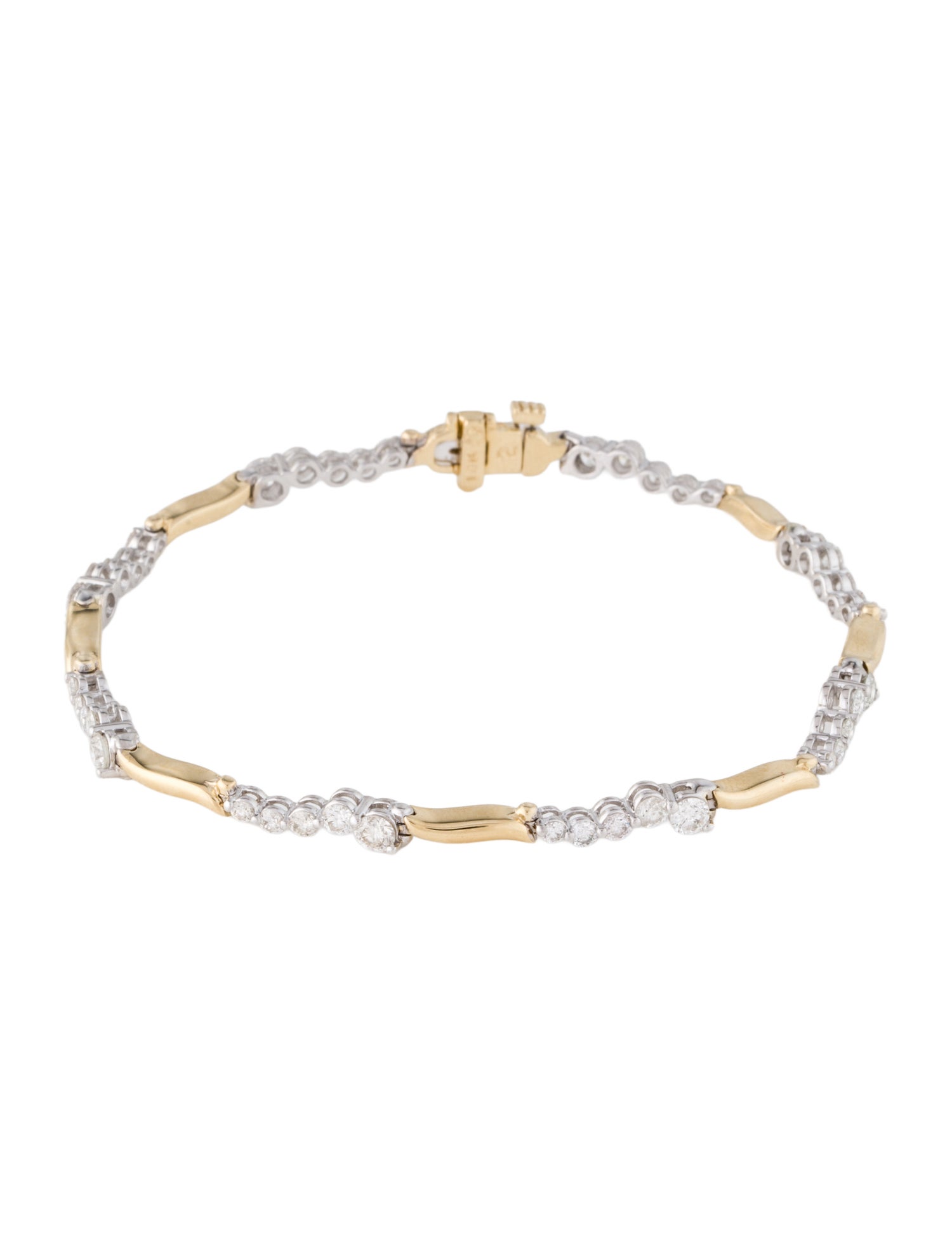Bracelet 14K Two-Tone 2.20ctw Diamond Link