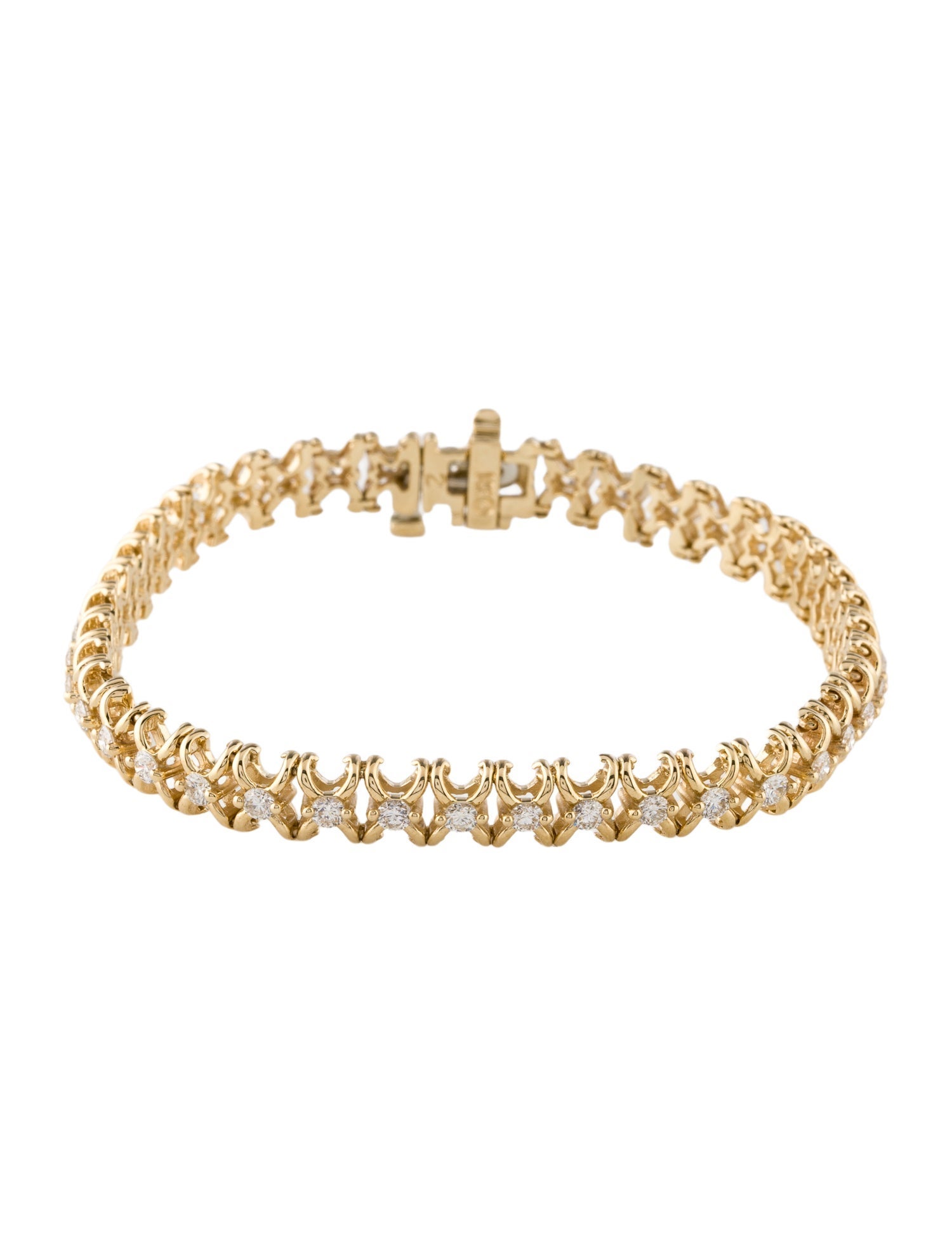 Bracelet 14K 2.00ctw Diamond Link Tennis Link