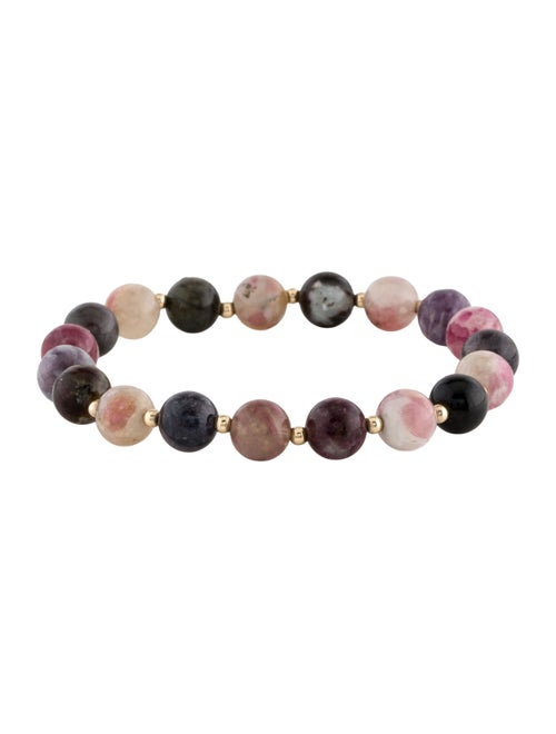 Bracelet 14K Tourmaline & Quartz Beaded Bracelet