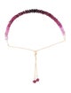 Bracelet 14K Ruby & Sapphire Adjustable Bead Bracelet