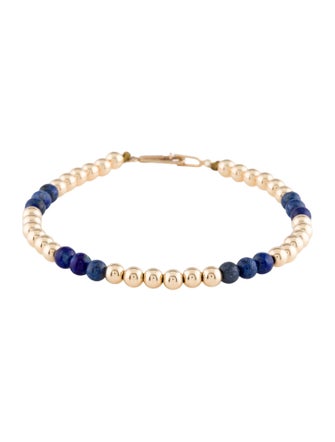 Bracelet 14K Lapis Lazuli Bead Bracelet