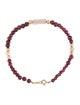 Bracelet 14K Rhodolite & Quartz Bead Bracelet