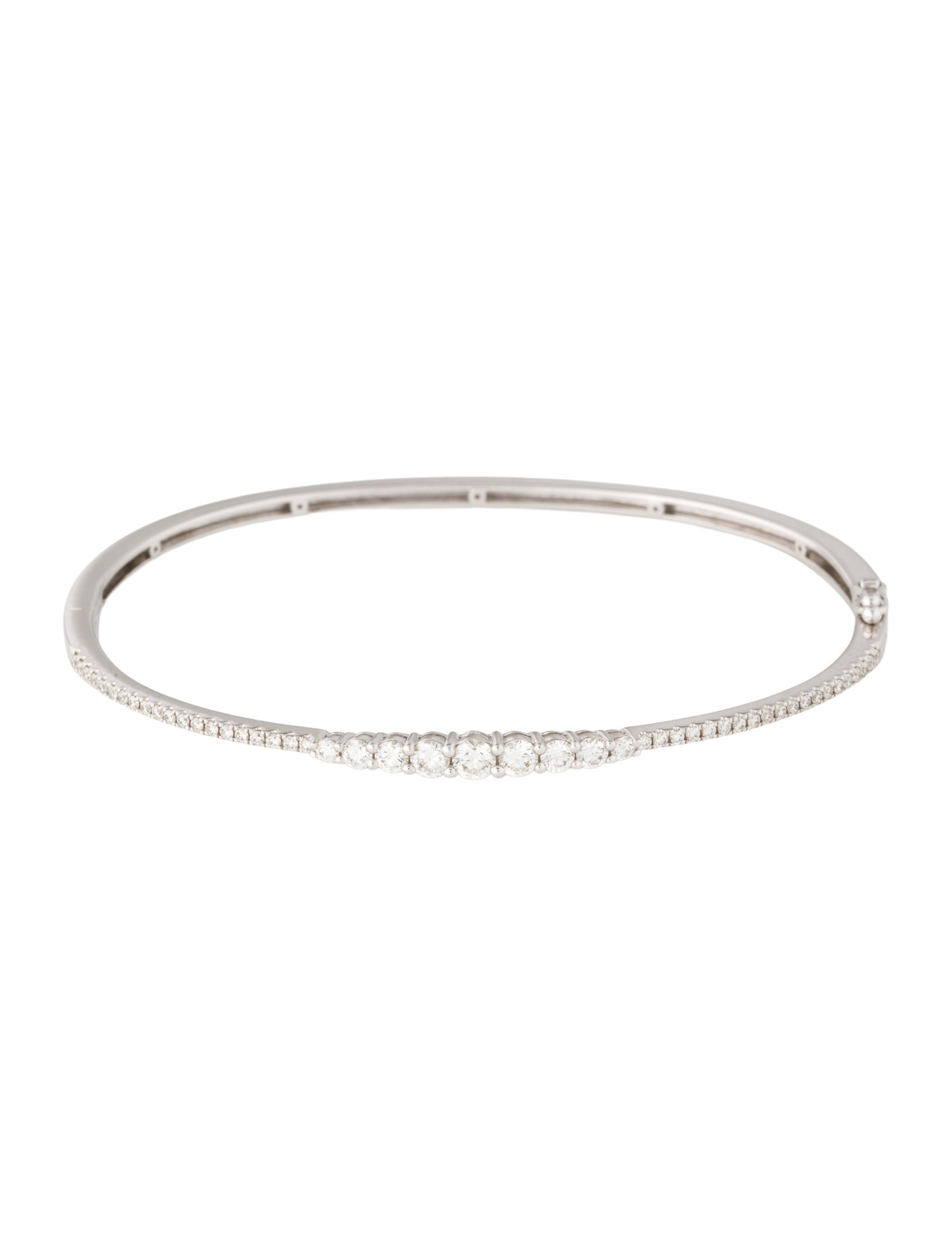 Bracelet 18K Diamond Hinged Bangle Bracelet