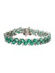 Bracelet 14K 18.86ct Emerald & Diamond Link Bracelet