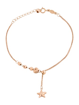 Bracelet 18K Starfish Adjustable Charm Bracelet