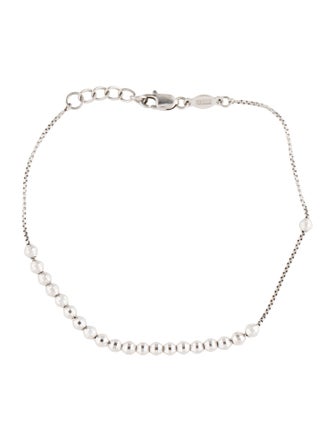 Bracelet Platinum Faceted Bead Bracelet