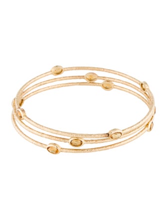 Bracelet 14K 3.90ct Citrine Textured Bangle Set