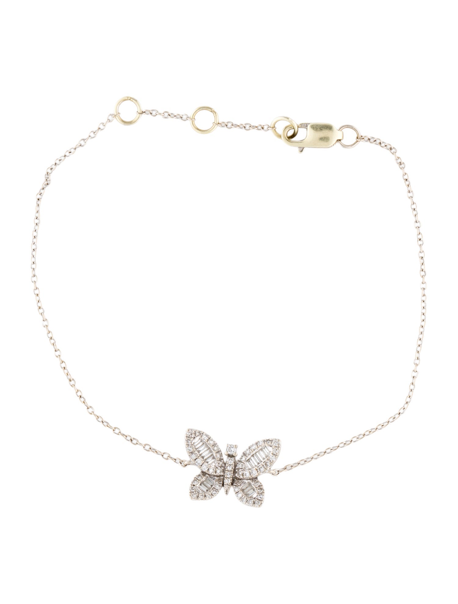 Bracelet 14K Diamond Butterfly Link