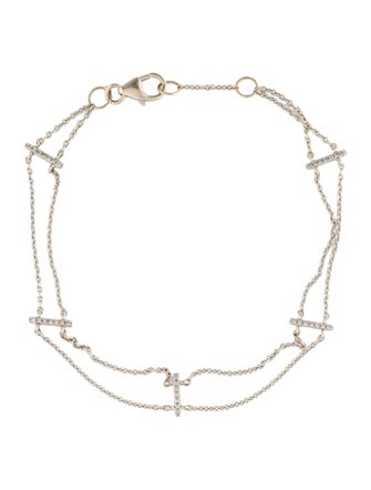 Bracelet 14K Diamond Bar Link Bracelet