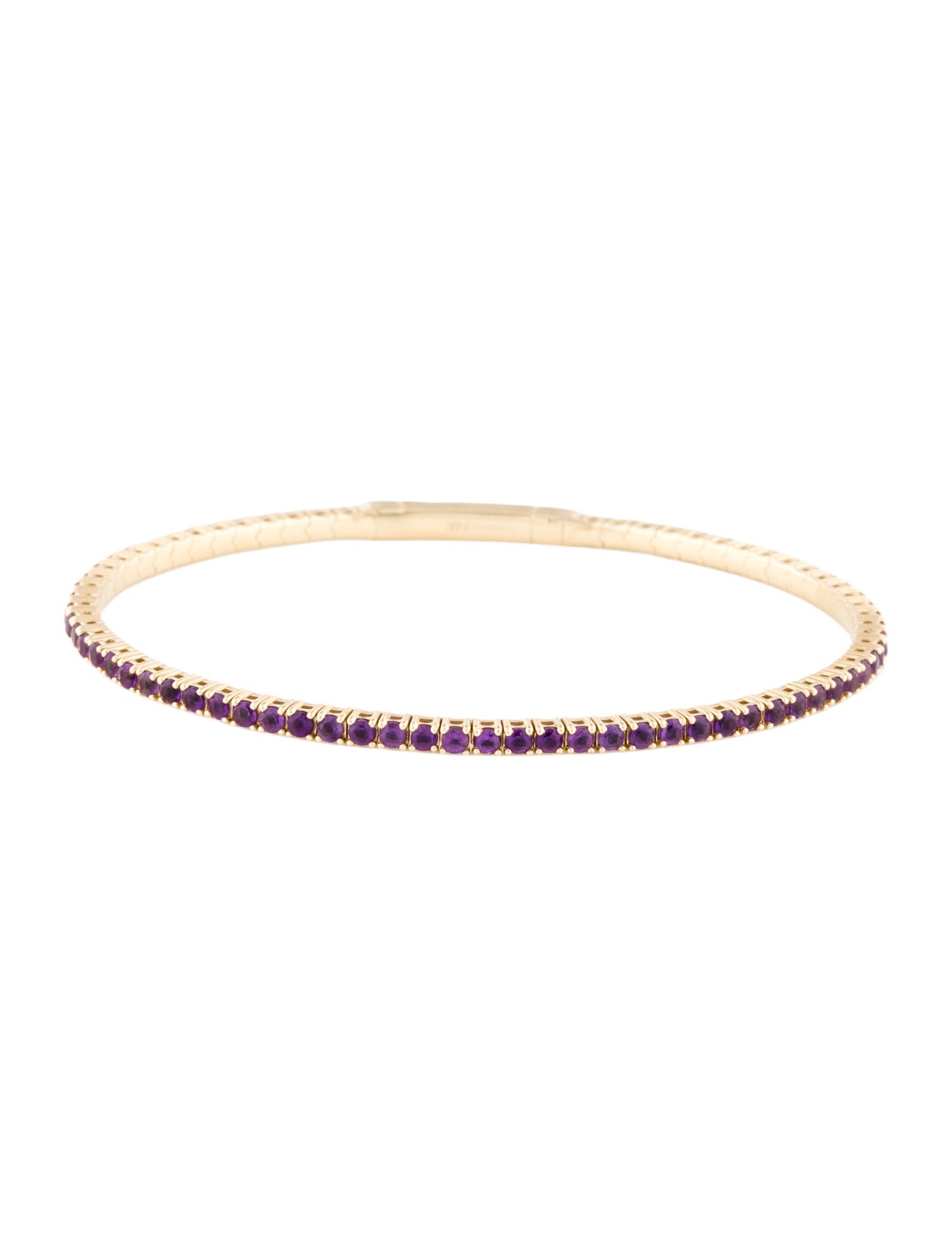 Bracelet 14K 1.79ctw Amethyst Flexible Bangle