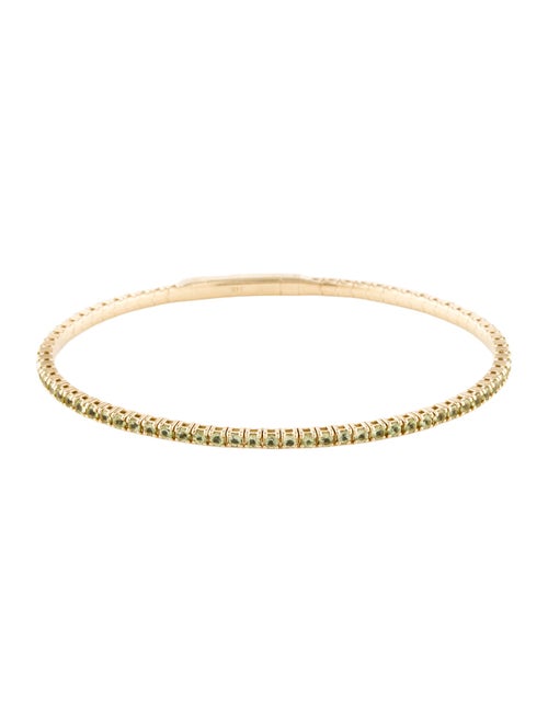 Bracelet 14K Peridot Flexible Bangle Bracelet