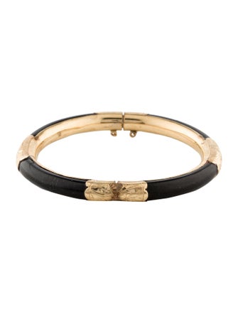 Bracelet 14K Onyx Bangle Bracelet