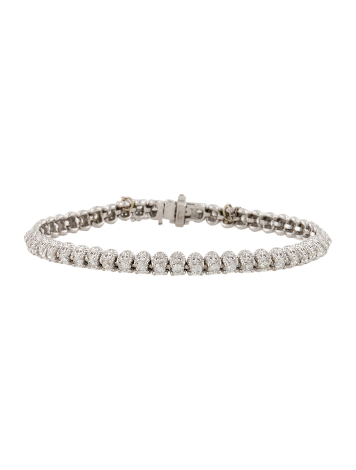 Bracelet 14k 3.06ctw Diamond Openwork Tennis Link