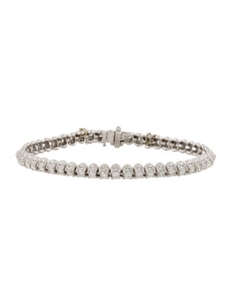 Bracelet 14k 3.06ctw Diamond Openwork Tennis Link Bracelet