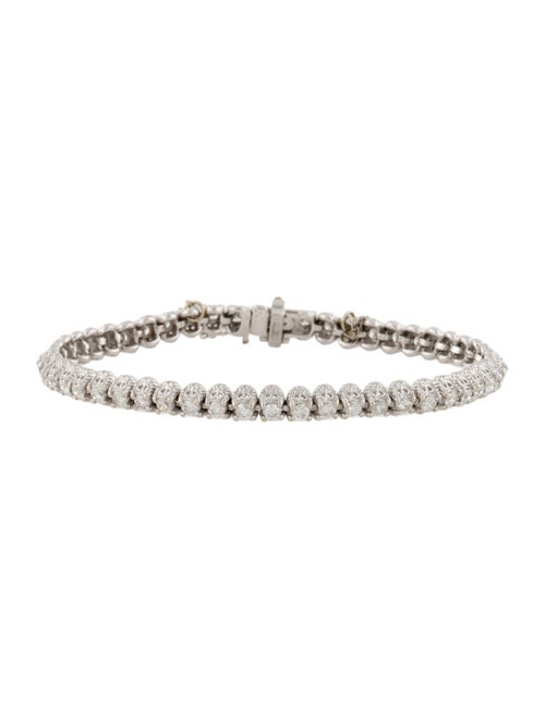 Bracelet 14k 3.06ctw Diamond Openwork Tennis Link Bracelet