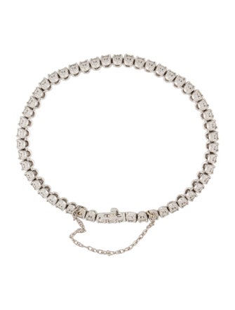 Bracelet 14k 3.06ctw Diamond Openwork Tennis Link Bracelet